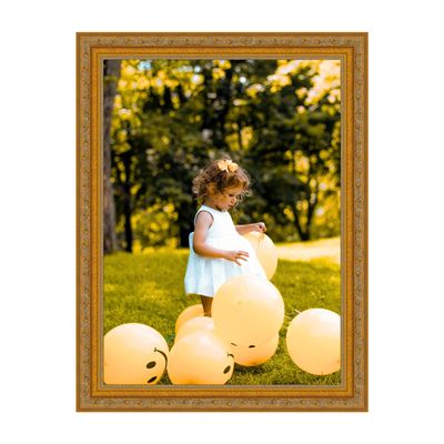 M Modern Memory Design 7x25 Ornate Gold Wood Picture Frame, Acrylic Front