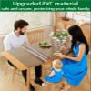 106x30 Inch Single-Sided Clear Table Protectors Mat,PVC Desk Cover Plastic Black 2mm Table Cover Protector Mat,Waterproof Clear Tablecloth Protector for Writing Desk Coffee Tables Dining Room Tables view 2