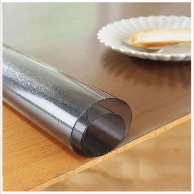 114x48 Inch Single-Sided Clear Table Protectors Mat,PVC Desk Cover Protector Mat,Plastic Table Cover,Black 2mm Waterproof Clear Tablecloth Protector for Writing Desk Coffee Tables Dining Room Tables