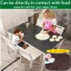 114x48 Inch Single-Sided Clear Table Protectors Mat,PVC Desk Cover Protector Mat,Plastic Table Cover,Black 2mm Waterproof Clear Tablecloth Protector for Writing Desk Coffee Tables Dining Room Tables view 3
