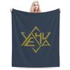 Yeshua Star of David Throw Blanket - Soft Plush Fleece Blanket for Couch, Bed, Sofa - Home Decor Cozy Blankets Gifts for Women Men, Blue, 60x80 Inches view 2