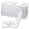 25 PCS CD Jewel Cases 10.4 mm Clear Empty CD Cases Acrylic Blank CDs Jewel Storage Case with Assembled Tray for Home, Office, School CDs DVDs Protection and Replacemen view 1
