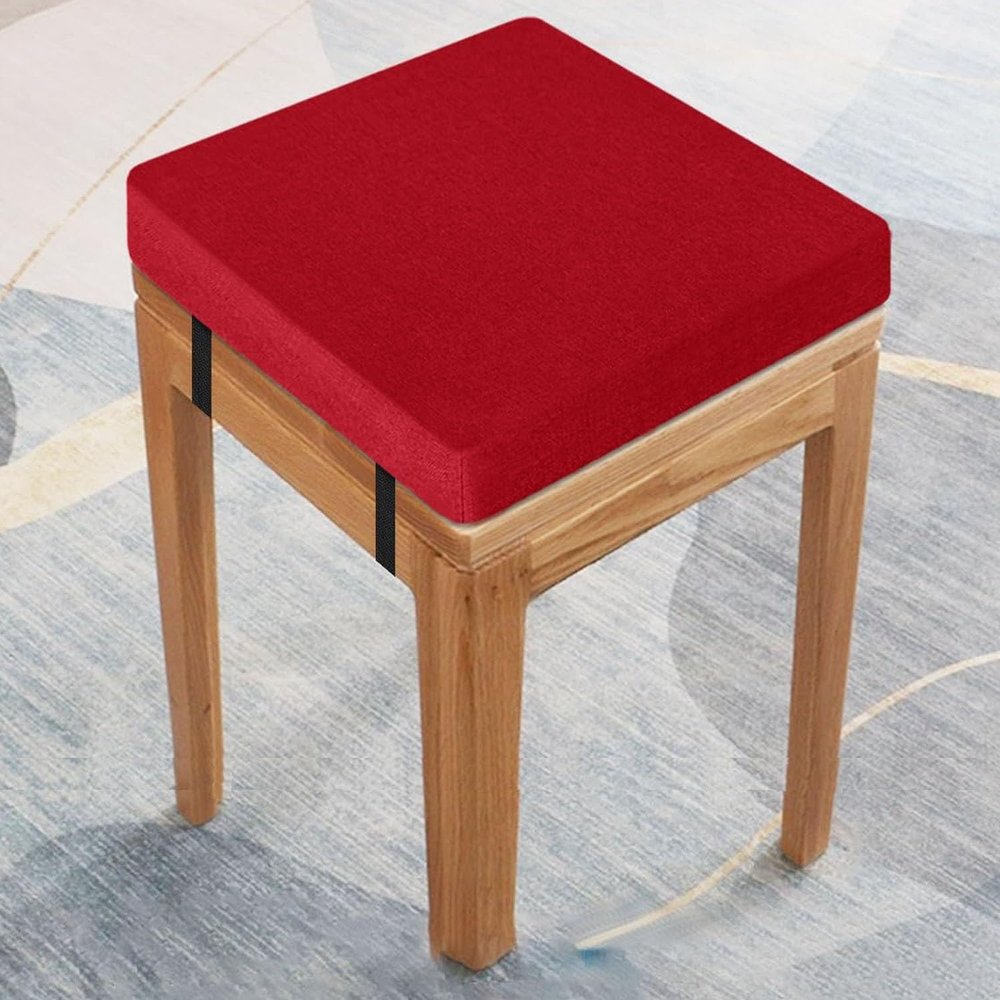 Bar Stool Cushions Anti-Slip with Ties, 40x40/30x30/45x45cm Square Kitchen Chair Cushion Memory Foam Seat Pads Washable Cover for IndoorOutdoorGardenPatioDining Chairs(Colour21,22x22x1in)