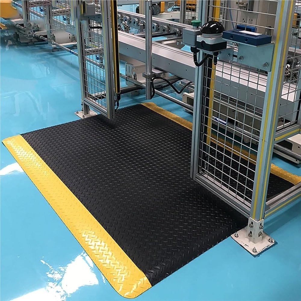 Anti Fatigue Mats Industrial 2/2.5/3 CM Thick Ergonomic Standing Floor Mat for Standing Heavy Duty Commercial Diamond Plate Border Safety Mat Support for Leg Pain(T 2.5cm/1",40x90/100x230cm)