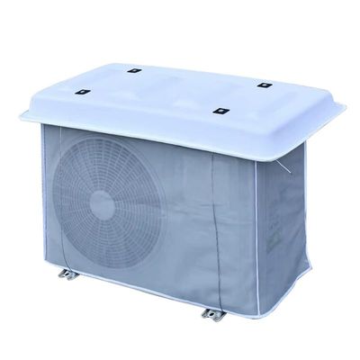 JINGJIAOPLSD Outdoor Air Conditioner Cover, Outdoor AC Units Protection with Vent Mesh, Thicken Mini Split Cover Sun Shade for Condenser Compressor, All Seasons(White,98x50cm/38.6x19.7in)
