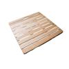 Solid Wood Shower Mat, Square Bath Mat with Anti-Slip Foot, for Doorway Sauna Spa Yard Patio Pool Outdoor Use(Natural,23.6x27.6in) view 1