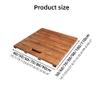 Solid Wood Shower Mat, Square Bath Mat with Anti-Slip Foot, for Doorway Sauna Spa Yard Patio Pool Outdoor Use(Natural,23.6x27.6in) view 2