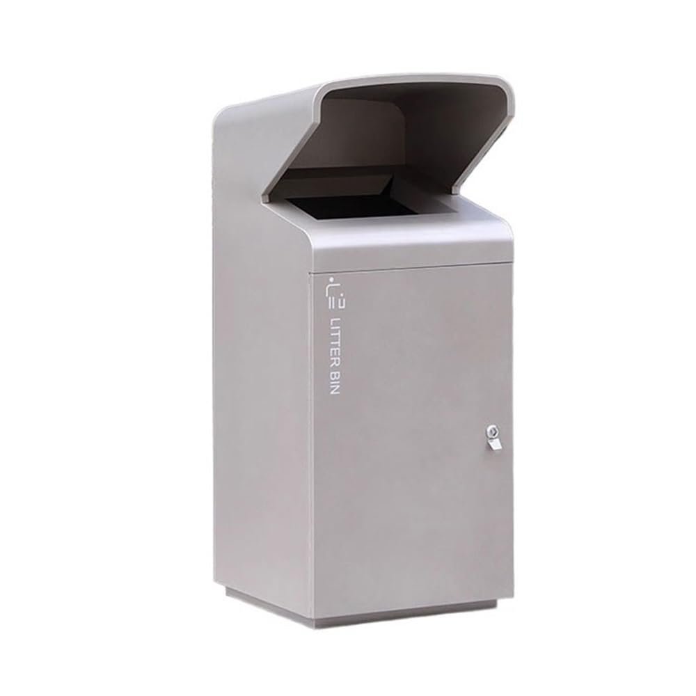CAOJLjiaxiang-2012 Outdoor Garbage Cans Outdoor Commercial Trash Can Street Public Places Double Box Metal Rubbish Bin