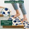 15Pcs Non-Slip Stair Treads for Wooden Steps, 8"x30" Carpet Mat Indoor Stair Runners Mats Polyester Washable Reusable Adhesive Stair Rugs for Kids Elders and Pets (Polka Blueberry) view 2