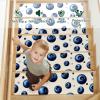15Pcs Non-Slip Stair Treads for Wooden Steps, 8"x30" Carpet Mat Indoor Stair Runners Mats Polyester Washable Reusable Adhesive Stair Rugs for Kids Elders and Pets (Polka Blueberry) view 3