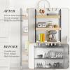 5 Pcs Wire Shelf Cover, 25 x 12 x 2 in PVC Material Shelf Covers for Pantry Shelves(Not Wood), Removable Closet Shelving Liner for Home Kitchen, Office Organization - Yellow Maple Color view 2