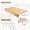 5 Pcs Wire Shelf Cover, 36 x 14 x 2 in PVC Material Shelf Covers for Pantry Shelves(Not Wood), Removable Closet Shelving Liner for Home Kitchen, Office Organization - Yellow Maple Color view 2