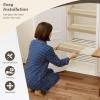 5 Pcs Wire Shelf Cover, 36 x 14 x 2 in PVC Material Shelf Covers for Pantry Shelves(Not Wood), Removable Closet Shelving Liner for Home Kitchen, Office Organization - Yellow Maple Color view 4