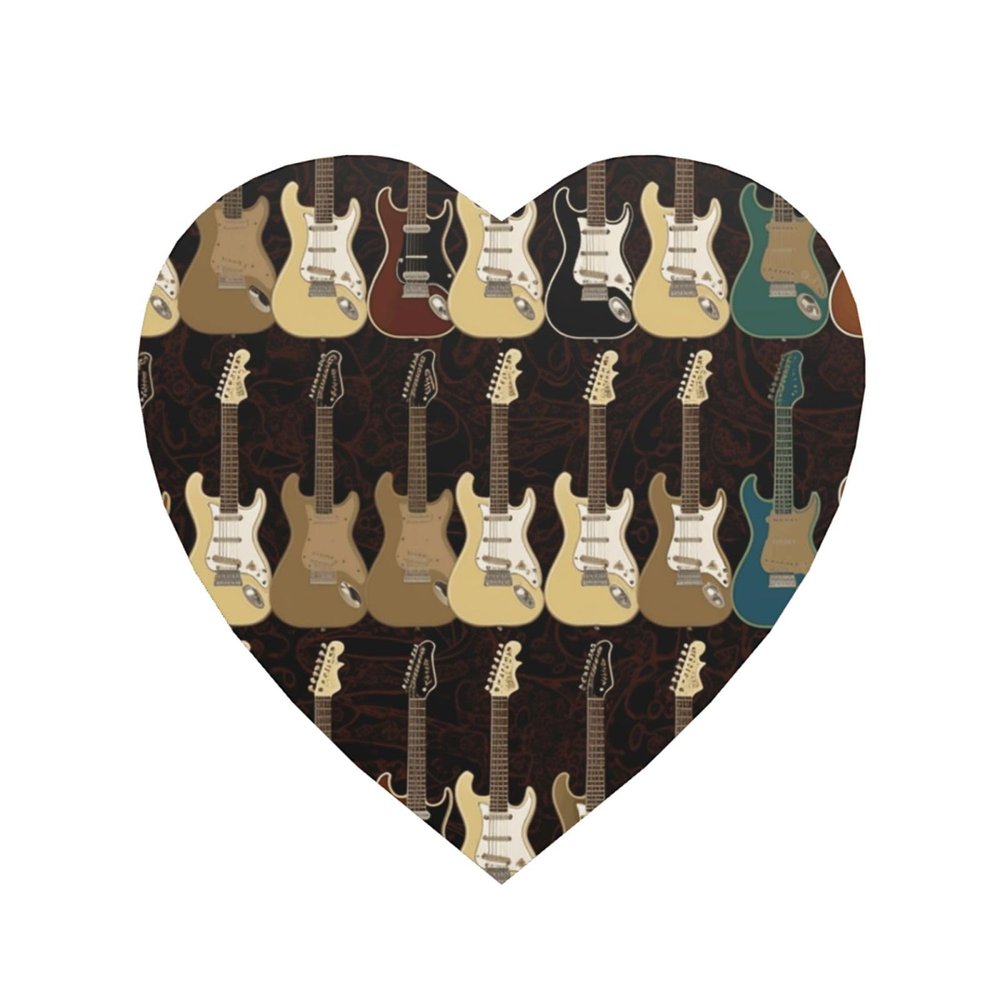 Art Guitar Pattern Fridge Magnets, Strong Refrigerator Magnets Heavy Duty, Heart Shape Decorative Mini Magnets for Whiteboard, Locker & Map, Cute Fridge Magnet Sticker for Kitchen, Office