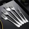 5PCS stainless steel fork for home Western style pasta steak thickened heavy-duty long handled(Fork 2) view 2