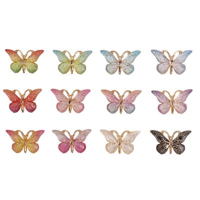 24 Pcs Butterfly Refrigerator Magnets, Cute 3D Butterfly Crafts Decoration, Super Strong Magnetic Stickers for Refrigerators, Whiteboards, Cabinets, Dishwashers, 12 Colors of Butterfly Decoration