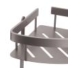 2 Tier Corner Shower Shelf, Wall Mounted Bathroom Storage Rack, Aluminum Alloy Shower with Hooks and Decorative Covers, Space Saving for Towels and Toiletries view 3