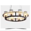 All Brass Round Glass LED Modern Ceiling Chandelier, Home Lighting Decorative Ceiling Light for Living Room, Dining Room,for Decoration view 4