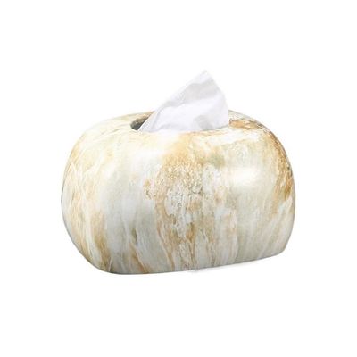 Tissue Box Marble Pattern Suitable for Living Room Desktop Ceramic Napkin Napkin Holder