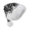 IPENNY Christmas Sparkly Sequin Santa Hat, Glittery Christmas Holiday Hat for Adults,Xmas Party Costume Decoration Accessory (Silver) view 1