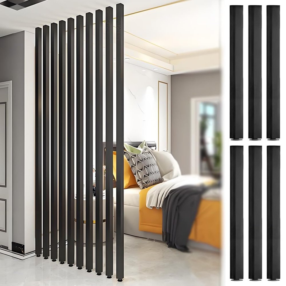 Adjustable Minimalist Room Divider Screen - No Drilling Decorative Privacy Partition for Home & Office(6PCS 100cm)