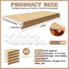 5PCS Wire Rack Cover, PVC Wire Shelf Covers 20 x 12 x 2 in, for Pantry Shelves, Oak Color view 3