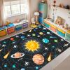 Kossmjx Outer Space Rugs for Kids - 812 Education Learning Classroom Space Rug for Boys Girls Kids Galaxy Solar System Theme Area Rugs Oversized Washable view 3