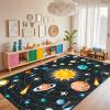 Kossmjx Outer Space Rugs for Kids - 812 Education Learning Classroom Space Rug for Boys Girls Kids Galaxy Solar System Theme Area Rugs Oversized Washable view 4