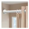 Adjustable Shower Curtain Rod 3ft 4ft 9ft 14ft 16ft, Stainless Steel No Drilling Heavy Duty Long Tension Telescoping Rod Spring Tension for Bathroom Windows(White,4.1-5m/162"-196") view 1