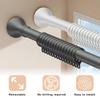 Adjustable Shower Curtain Rod 3ft 4ft 9ft 14ft 16ft, Stainless Steel No Drilling Heavy Duty Long Tension Telescoping Rod Spring Tension for Bathroom Windows(White,4.1-5m/162"-196") view 2