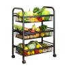 iumLeap with Removable Mesh Basket Carbon Steel Organizer Rack for Kitchen/Garage/Bathroom/Laundry - Easy to Assemble, 3-Tier view 1