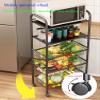 iumLeap with Removable Mesh Basket Carbon Steel Organizer Rack for Kitchen/Garage/Bathroom/Laundry - Easy to Assemble, 3-Tier view 4
