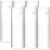 6 Pcs Wall-Mounted Glass, Hydroponic Decor Vases, Transparent Cylinder Design With Invisible Hangers, Ideal For Home And Office view 1