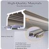 Aluminium Ceiling Track, Heavy-Duty 2.0mm Thicken Curtain Rail, Smooth Sliding Curtains Rod Pole for Windows Cabinet Closet Bathroom Shower Room Divider(Gray,500cm/16.4ft(4 * 125cm)) view 3
