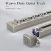 Aluminium Ceiling Track, Heavy-Duty 2.0mm Thicken Curtain Rail, Smooth Sliding Curtains Rod Pole for Windows Cabinet Closet Bathroom Shower Room Divider(Gray,500cm/16.4ft(4 * 125cm)) view 4