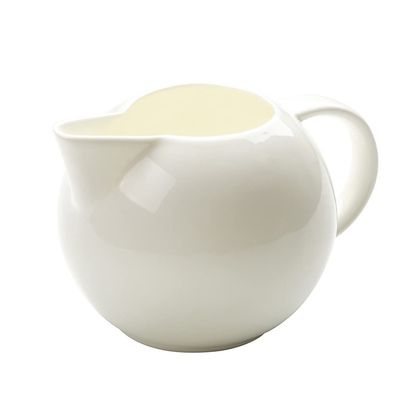 White Porcelain Gravy Bowl & Cream Pitcher Set - 2-Piece Coffee & Tea Cream Jug, Milk Serving Bowl, Elegant Dining Essential for Home & Restaurant Use