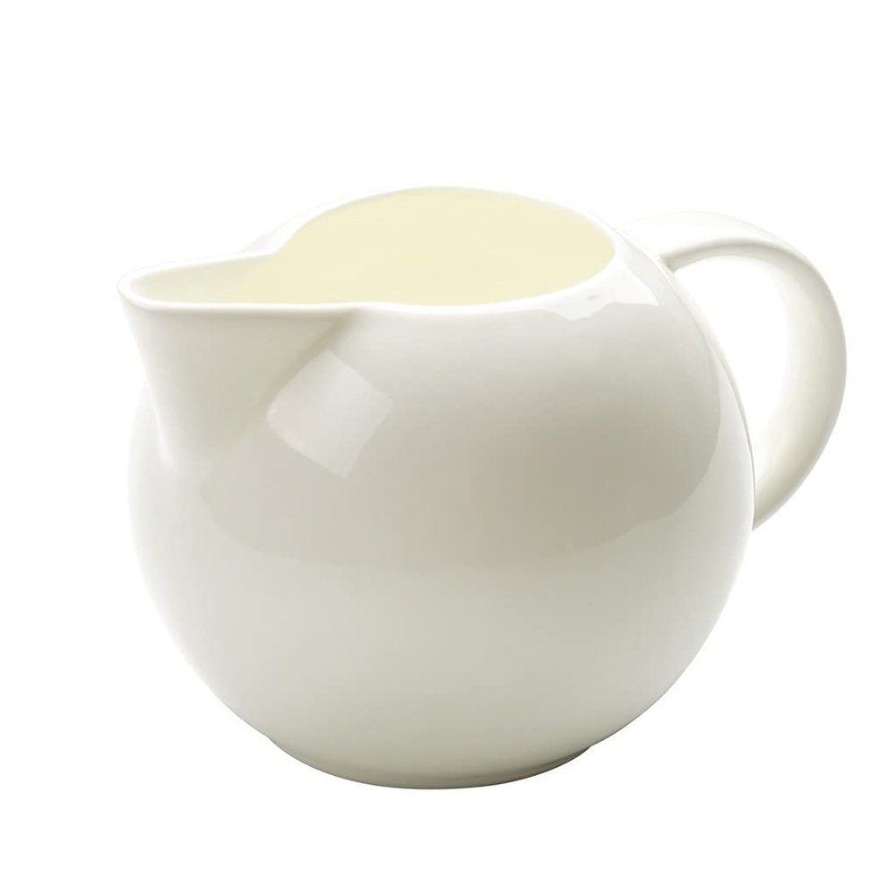 White Porcelain Gravy Bowl & Cream Pitcher Set - 2-Piece Coffee & Tea Cream Jug, Milk Serving Bowl, Elegant Dining Essential for Home & Restaurant Use
