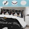 BketraquerC Twin Quilt Set,Halloween Ghost Pumpkin Witch Hat Lightweight Soft Microfiber Summer Bedspread Coverlet with 2 Pillow Shams,Black Checker Dead Trees 3 Piece Bedding Set for All Seasons view 2