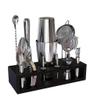 EWUROI Boston Shaker Cup 13-Piece Stainless Steel Mixer Cocktail Bartender Set with Storage Rack view 1