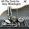 EWUROI Boston Shaker Cup 13-Piece Stainless Steel Mixer Cocktail Bartender Set with Storage Rack view 4