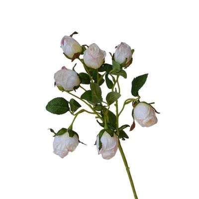 10PCS 7-head vintage rose artificial flowers, silk rose artificial bouquet, suitable for home desktop decoration, birthdays, bridal showers, engagement parties and other scenes(Autumn white)