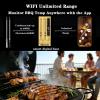 BBQOVN WiFi Sub-1G Wireless Meat Thermometer Unlimited Range 7 NIST Certified Sensors with Ambient Temp 2 Temp Monitoring Ways Digital Smart Base and App for BBQ, Smoker, Grill, Oven (Dual Probes) view 3