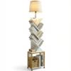 ZEXVIDA 62" Tall Floor Lamp with 8 Tier Bookshelf (Champagne Gold) view 1