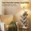 ZEXVIDA 62" Tall Floor Lamp with 8 Tier Bookshelf (Champagne Gold) view 4