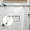 MOROBOR Shower Curtain Hook, 12 Pcs Moon&Sun Waterproof Creative Utility Rolling Shower Curtain Hanger Decorative Shower Curtain Hooks for Bedroom Living Room Bathroom Shower Rods/Bronze view 4