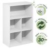 Furinno Cubicle Book Shelf, 5-Cube Bookshelf, Extra Thick Frame Cube Storage Organizer Bookcase with Closed Back, 15.3 x 29.9 x 43.3, for Living Room, Bedroom, Home Office, White view 4