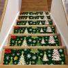15 Pieces Stair Treads for Wooden Steps Cute Funny Sloth in Christmas Wreath Stairway Carpet Mat Indoor Stair Runners Soft Carpet Stair Treads Non-Slip Safety Step Rug Pads, 30" x 8" view 1