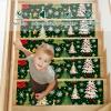 15 Pieces Stair Treads for Wooden Steps Cute Funny Sloth in Christmas Wreath Stairway Carpet Mat Indoor Stair Runners Soft Carpet Stair Treads Non-Slip Safety Step Rug Pads, 30" x 8" view 3