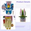 Easter Bunny Nutcracker Wooden 2 Pcs, 12.1 in (30.8 Cm) Decor and Light Blue, Traditional Painted Pine Wood Home Accent Includes view 2