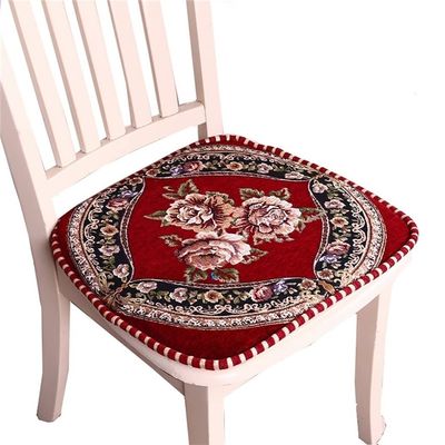 1/2/4 Packs Kitchen Chair Cushion and U Shape Seat Cushion with Ties, 17"x 18" Indoor/Outdoor Non Slip Chair Pad Pillow for Dining Home Room Patio (Red - B, 2packs)
